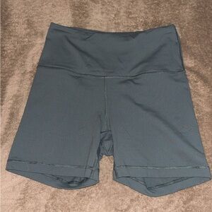Women's High-Waisted Sage Green Shorts